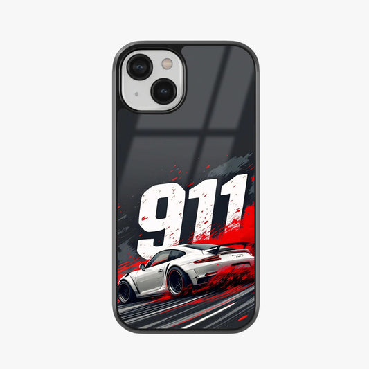 911 Drift Flash Crimson Glass Case