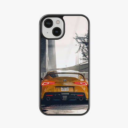 Toyota Supra GR Sports Car Yellow Edition Glass Case