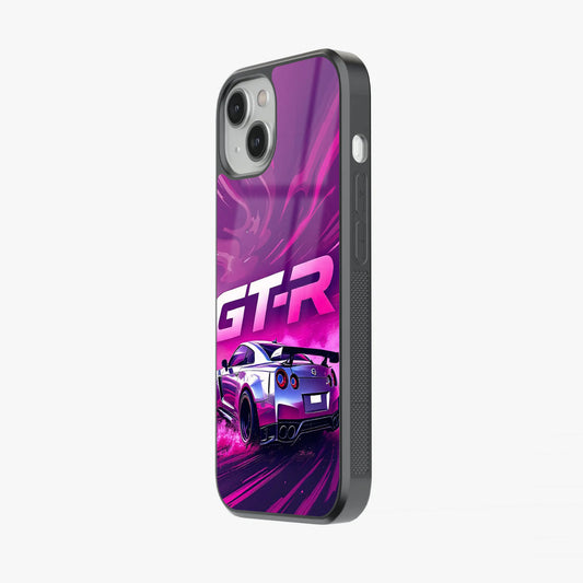 Nissan GT-R Supercar Drift Purple Design Glass Case