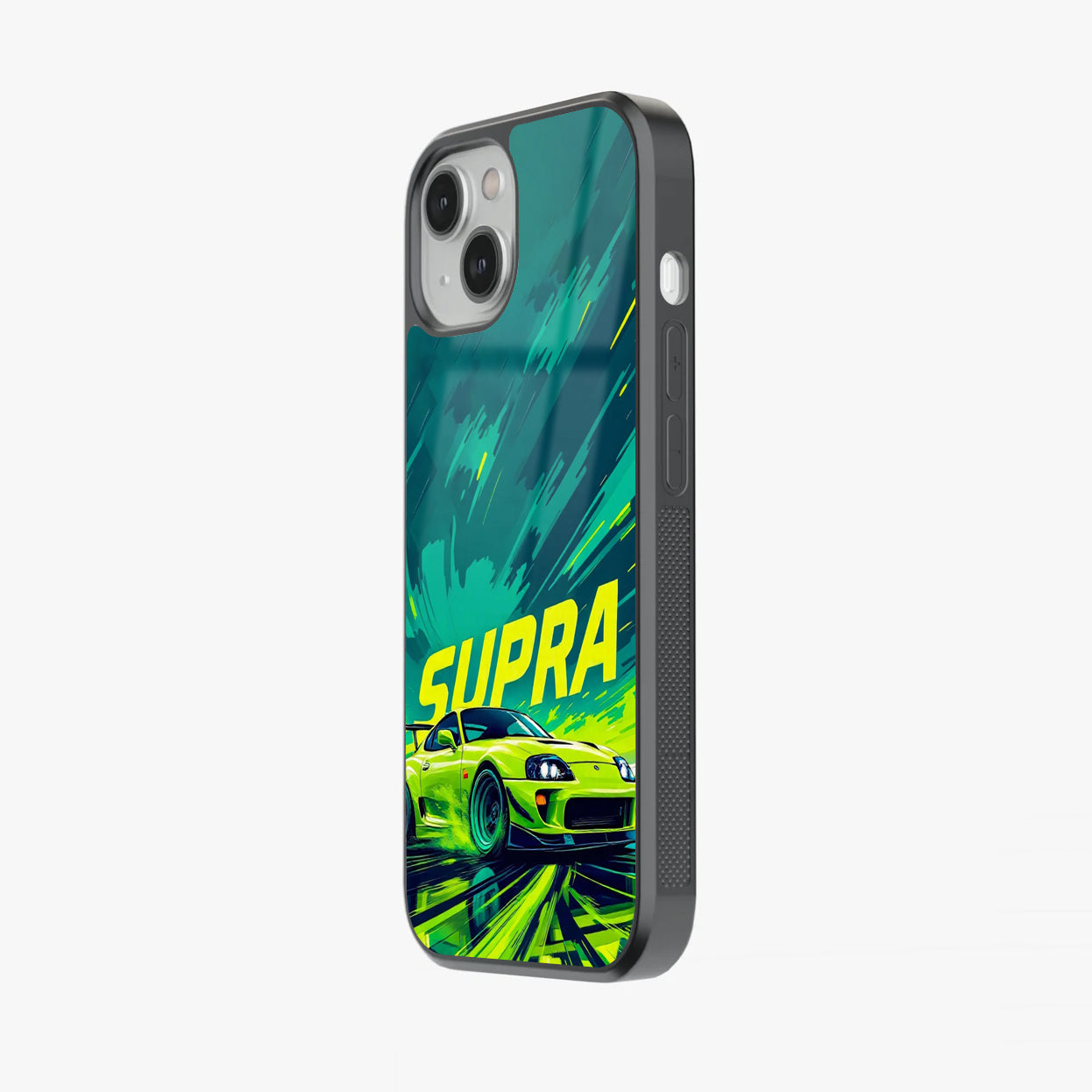 Toyota Supra JDM Sports Car Green Drift Glass Case