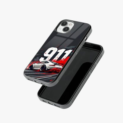 911 Drift Flash Crimson Glass Case