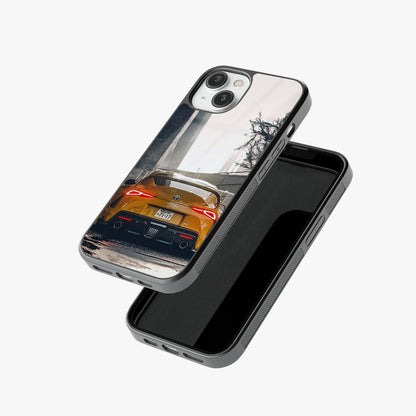 Toyota Supra GR Sports Car Yellow Edition Glass Case