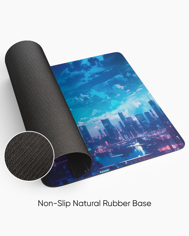 Anime Night Sky Illustration Desk Mat