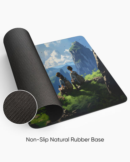 Anime character traveling Desk Mat