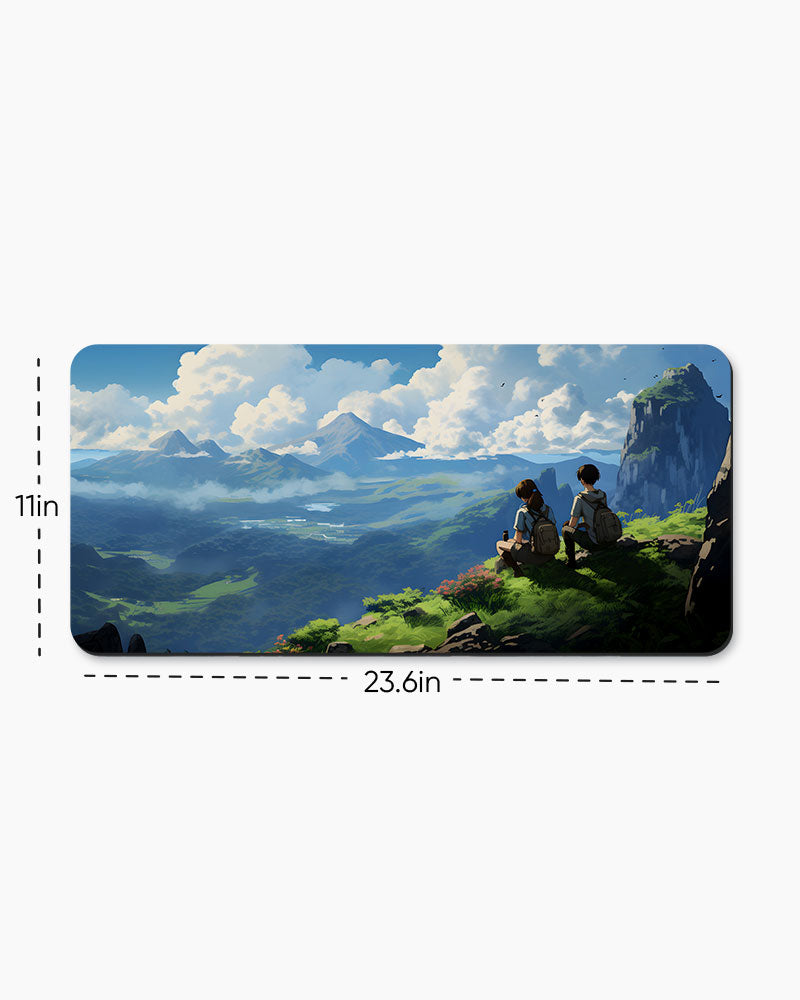 Anime character traveling Desk Mat