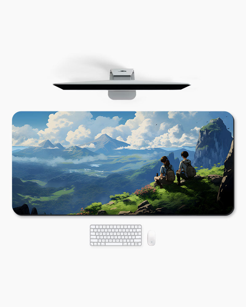 Anime character traveling Desk Mat