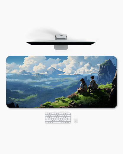 Anime character traveling Desk Mat