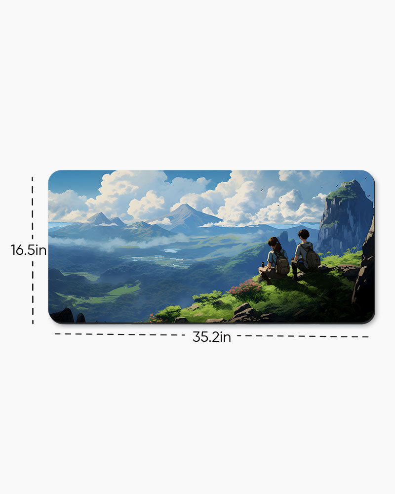 Anime character traveling Desk Mat