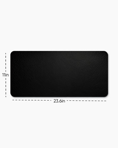 Black Leather Texture Desk Mat