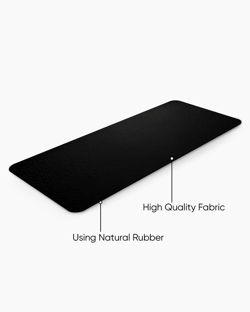 Black Leather Texture Desk Mat