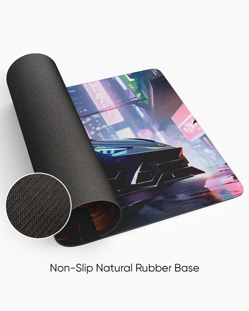Neon City Racer Desk Mat