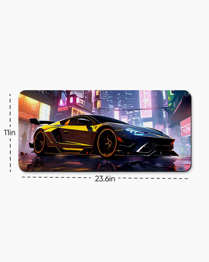 Neon City Racer Desk Mat