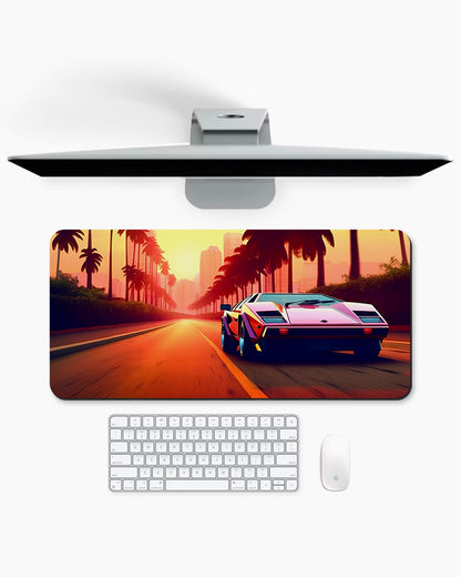Retro Sunset Desk Mat
