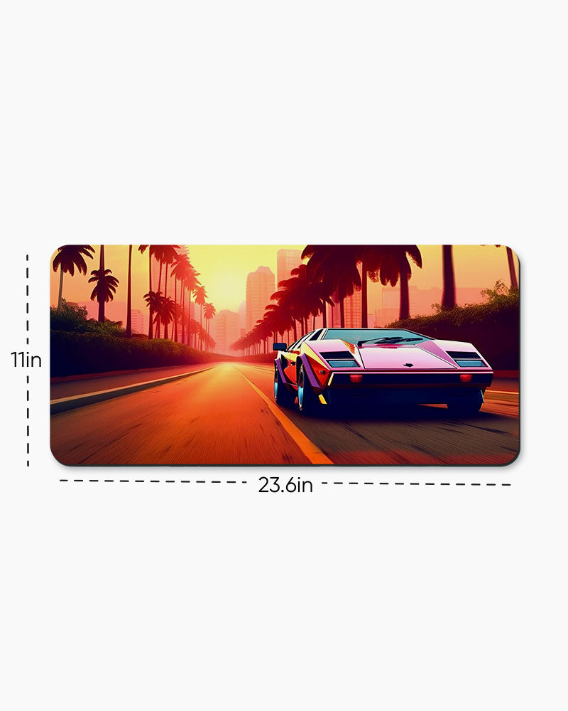 Retro Sunset Desk Mat