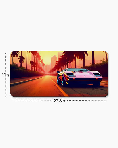 Retro Sunset Desk Mat