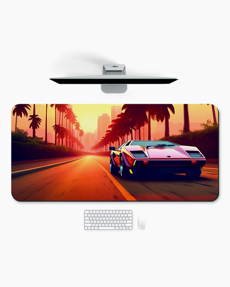 Retro Sunset Desk Mat