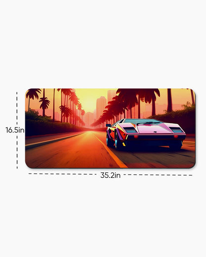 Retro Sunset Desk Mat
