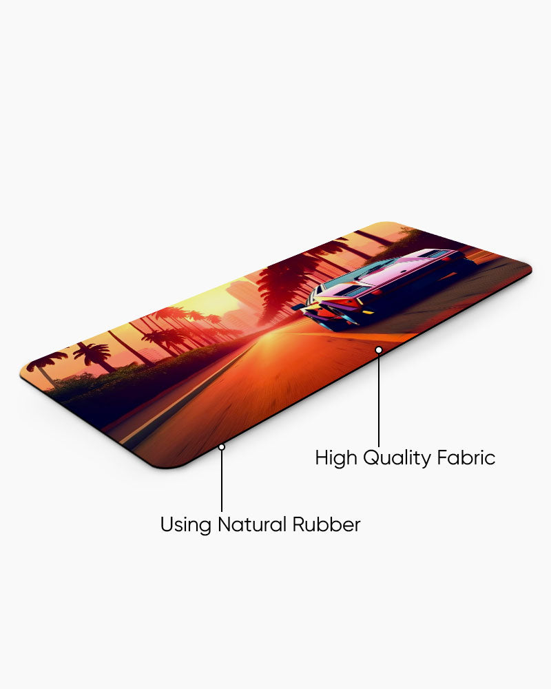Retro Sunset Desk Mat