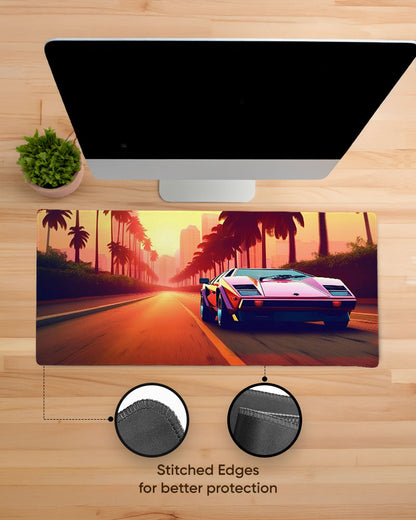 Retro Sunset Desk Mat