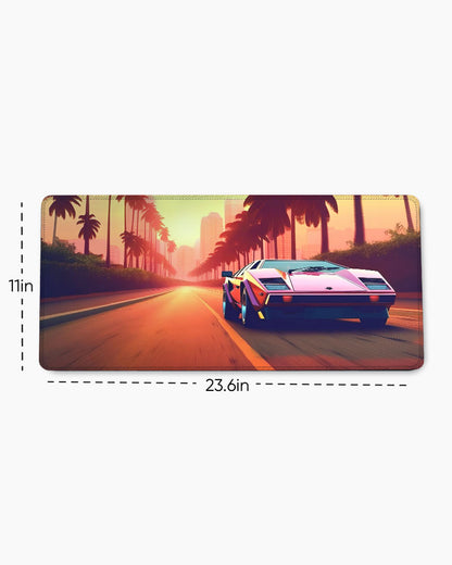 Retro Sunset Desk Mat
