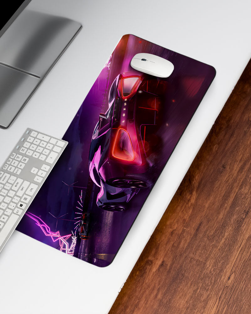 Neon Thunder Desk Mat