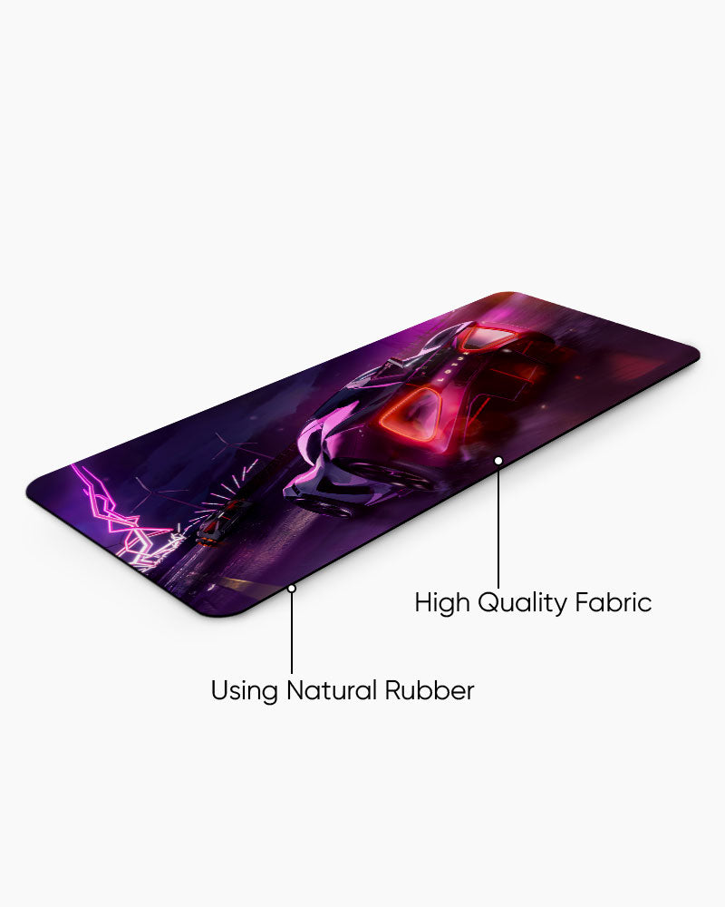 Neon Thunder Desk Mat