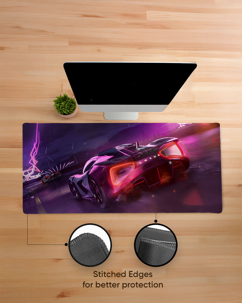 Neon Thunder Desk Mat