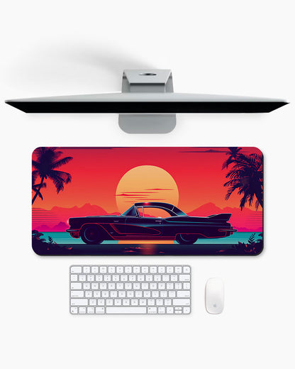 Synthwave Cruiser Desk Mat