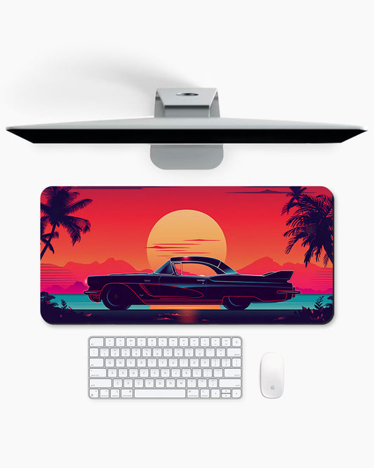 Synthwave Cruiser Desk Mat