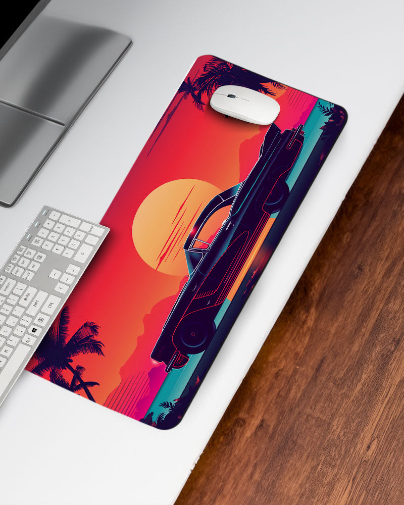 Synthwave Cruiser Desk Mat