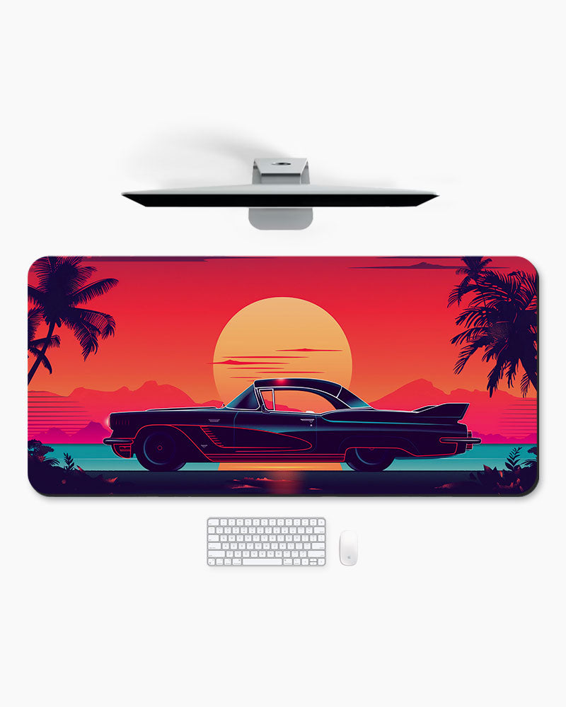 Synthwave Cruiser Desk Mat