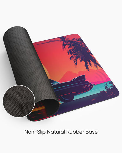 Synthwave Cruiser Desk Mat