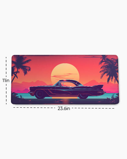 Synthwave Cruiser Desk Mat
