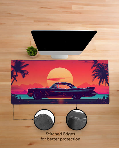 Synthwave Cruiser Desk Mat