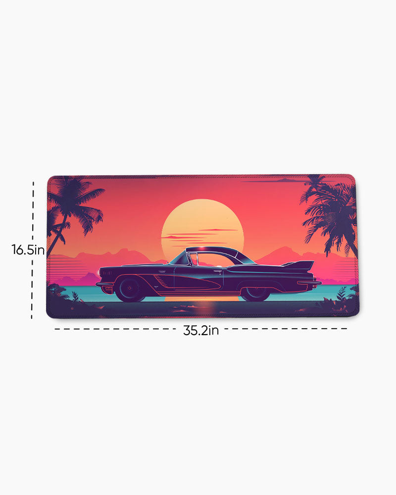 Synthwave Cruiser Desk Mat