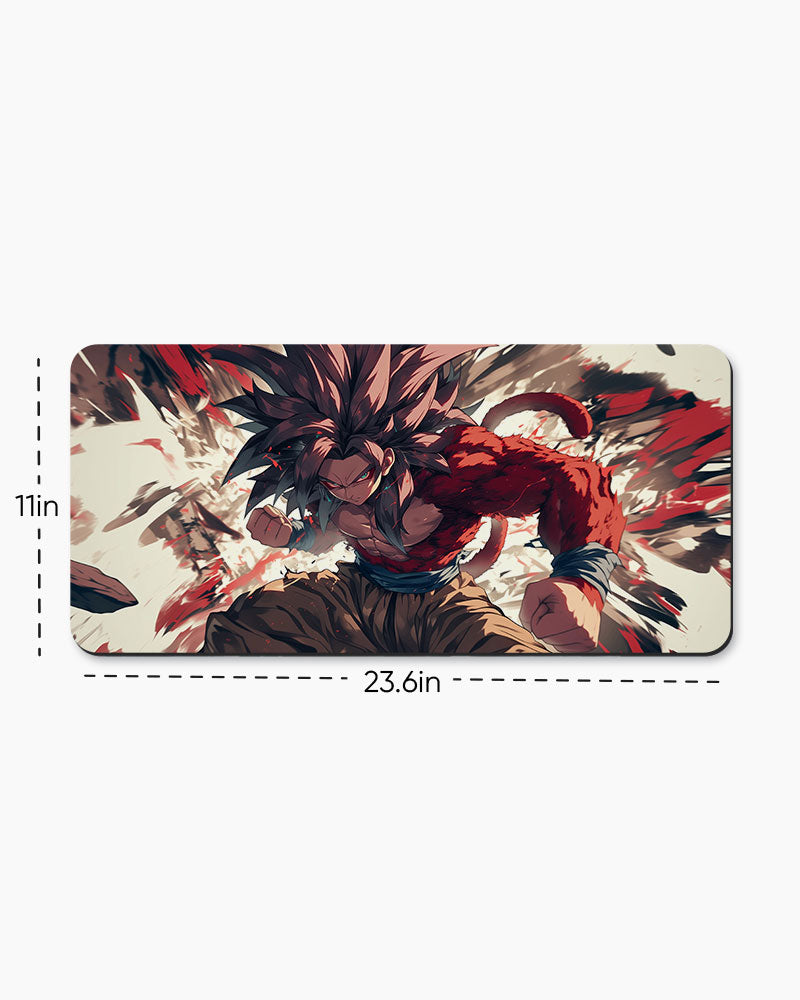 The Primal Saiyan's Fury Desk Mat