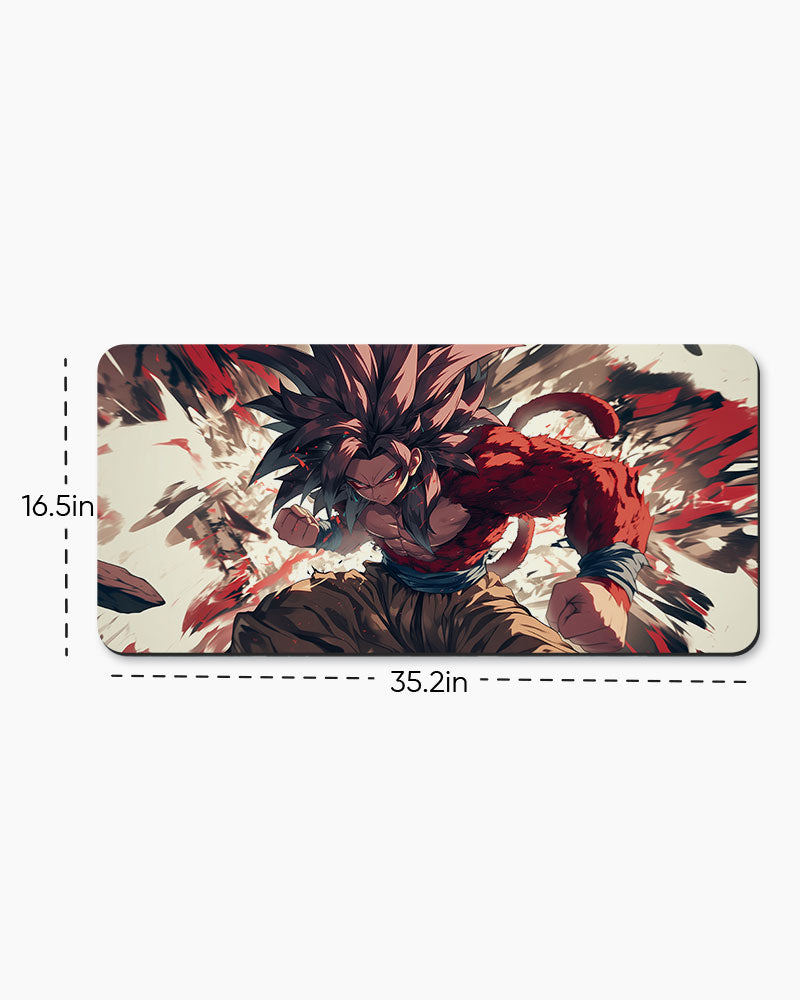 The Primal Saiyan's Fury Desk Mat