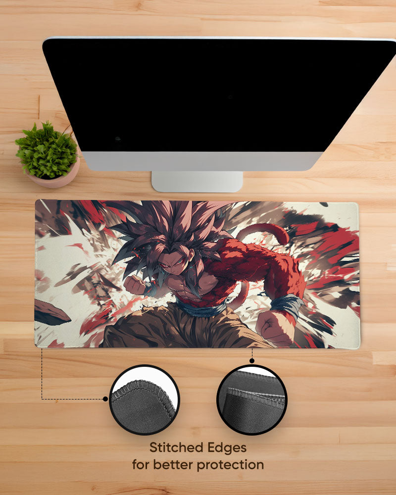The Primal Saiyan's Fury Desk Mat
