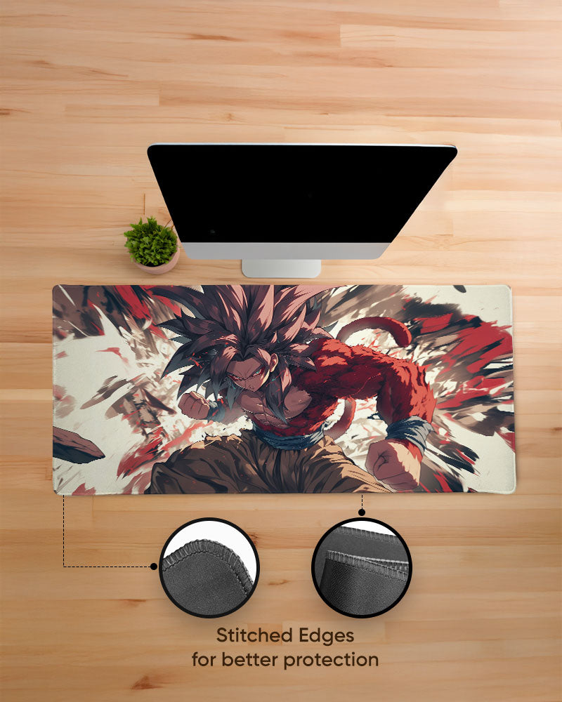The Primal Saiyan's Fury Desk Mat