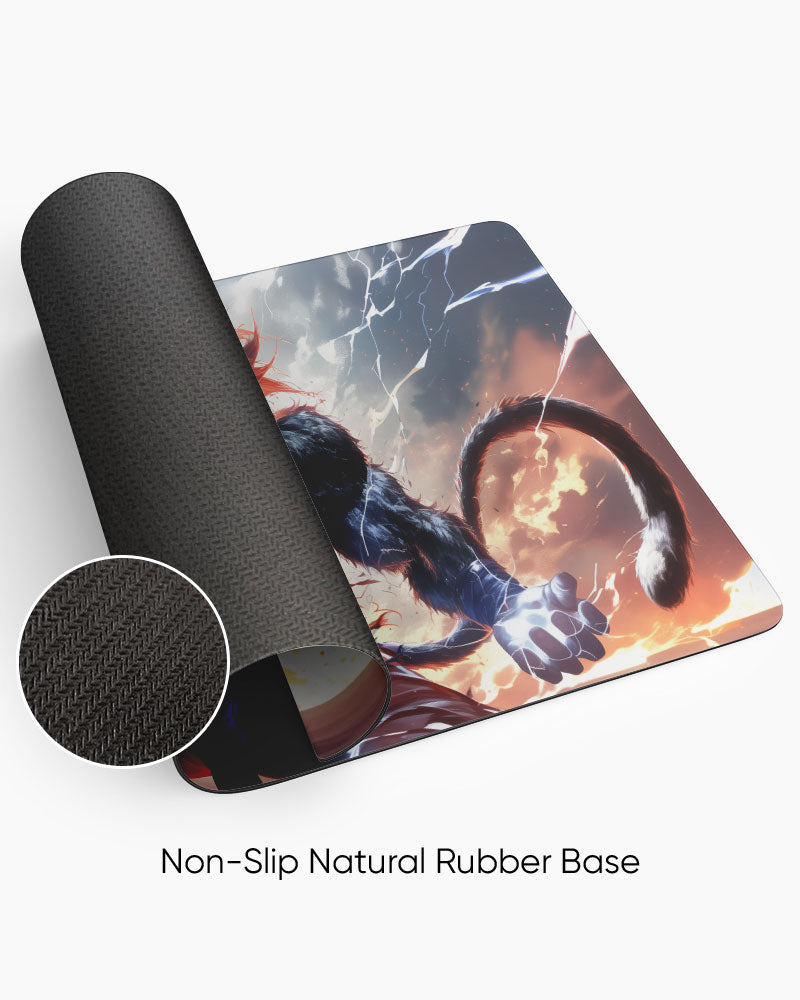 The Primal Saiyan's Charged Power Desk Mat