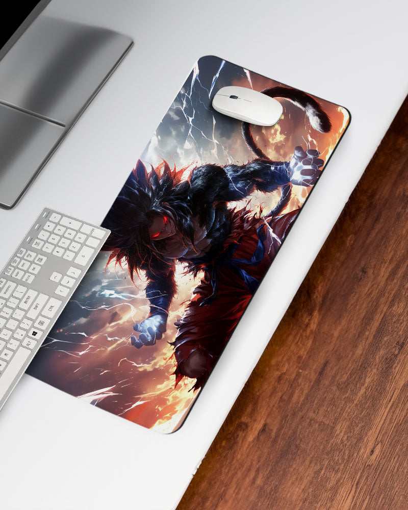 The Primal Saiyan's Charged Power Desk Mat
