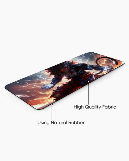 The Primal Saiyan's Charged Power Desk Mat