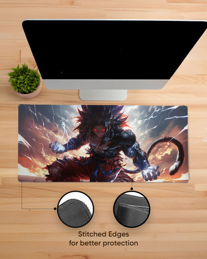 The Primal Saiyan's Charged Power Desk Mat