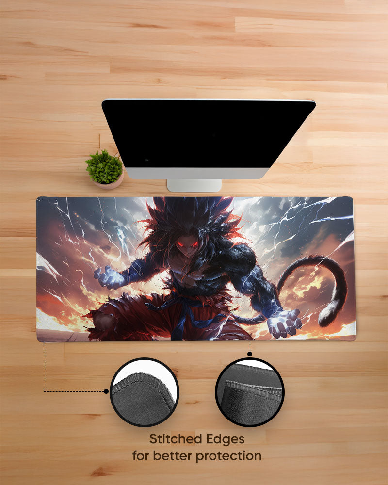 The Primal Saiyan's Charged Power Desk Mat
