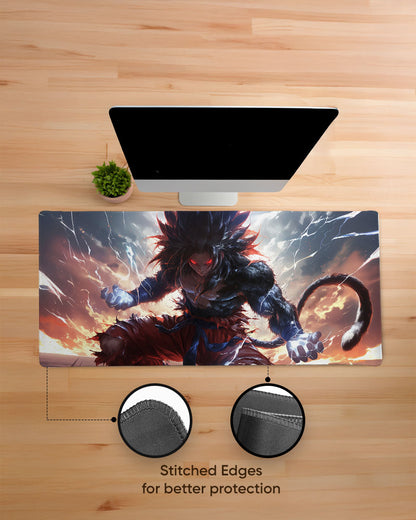 The Primal Saiyan's Charged Power Desk Mat