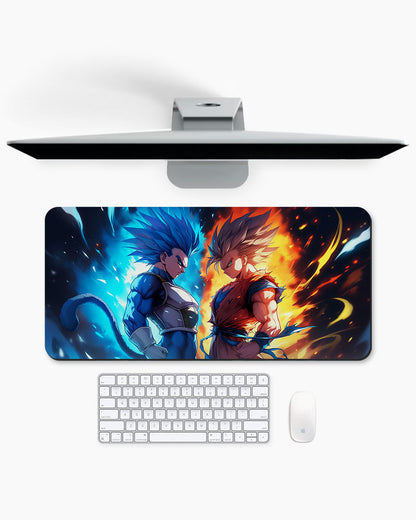 The Saiyan's Fire and Ice Desk Mat