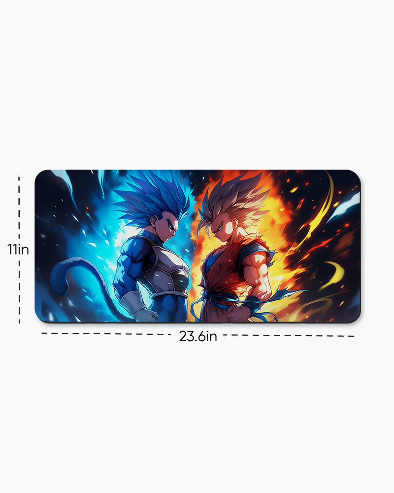 The Saiyan's Fire and Ice Desk Mat