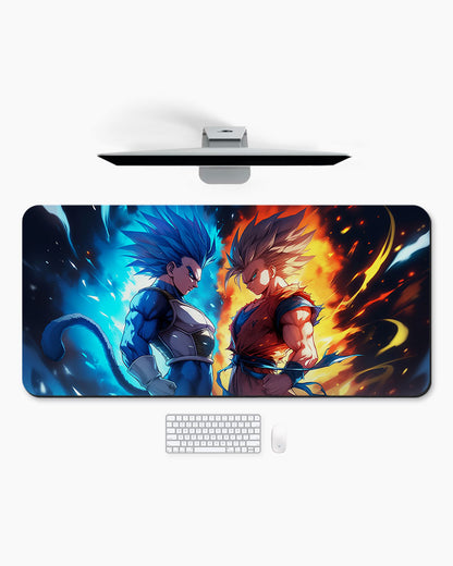 The Saiyan's Fire and Ice Desk Mat