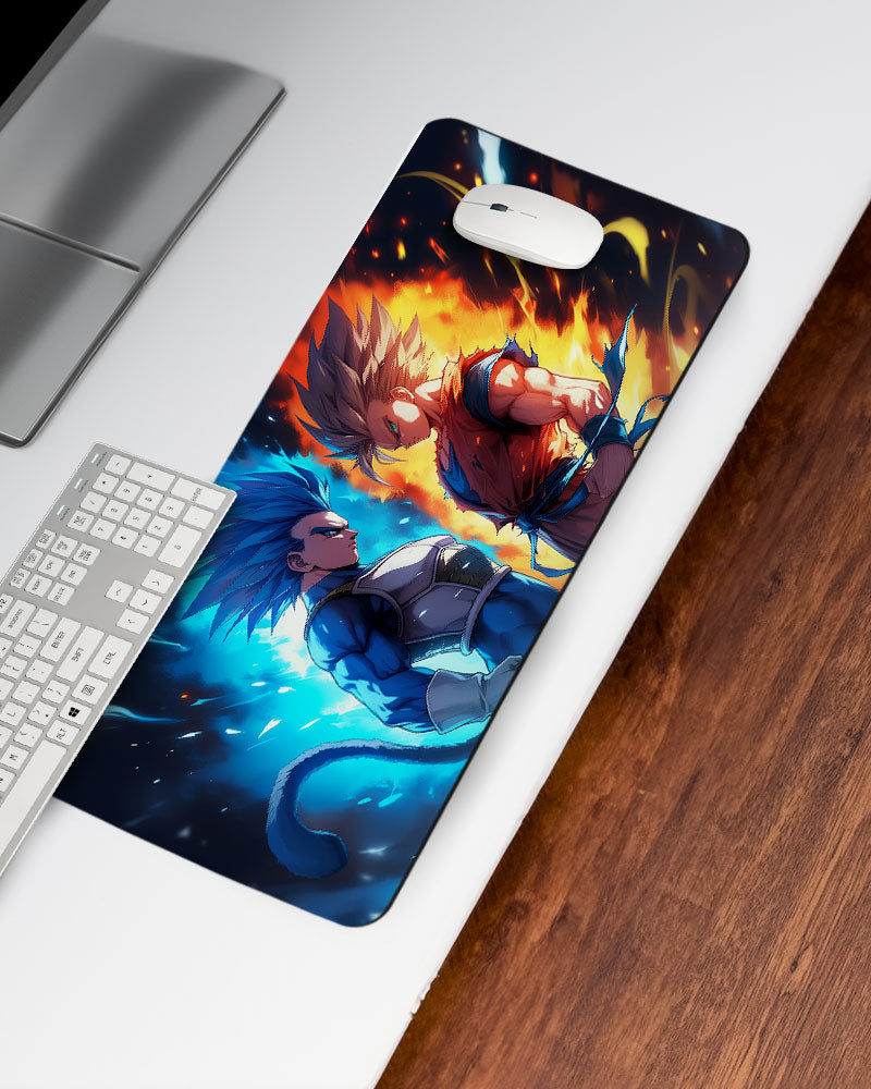The Saiyan's Fire and Ice Desk Mat