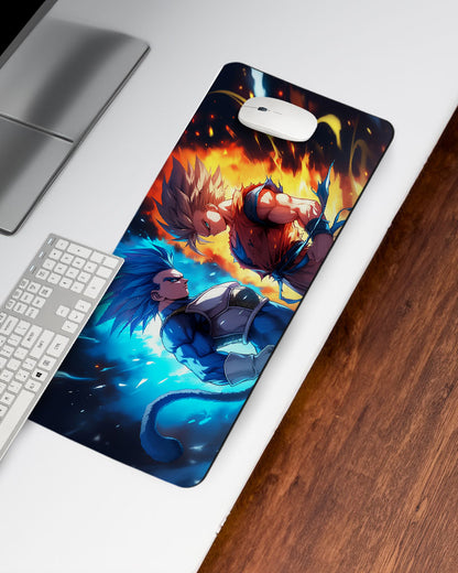 The Saiyan's Fire and Ice Desk Mat